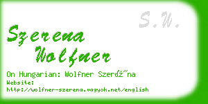 szerena wolfner business card